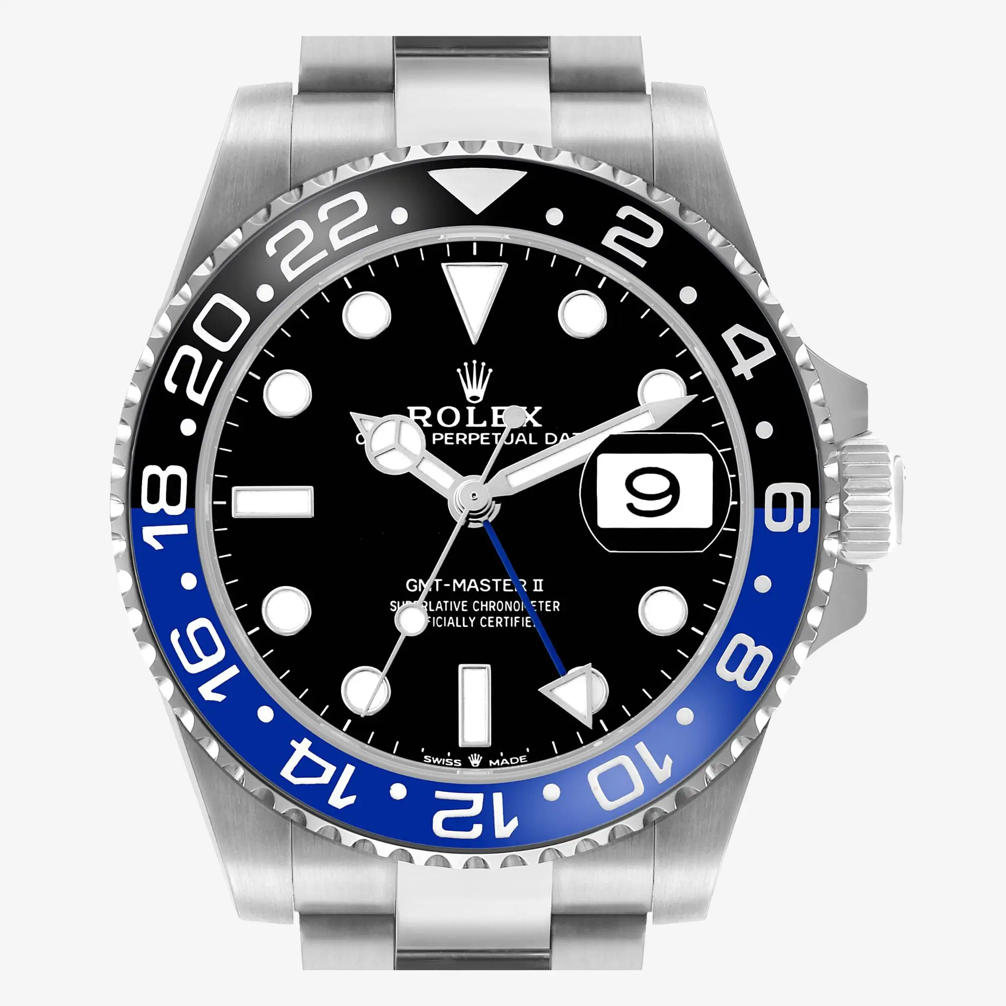 2 Side view of Rolex GMT-Master II Oyster 126710BLNR Super Clone with 40mm case