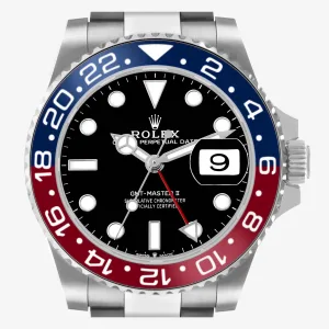 Side view of Rolex GMT-Master II Oyster 126710BLRO Super Clone with 40mm case