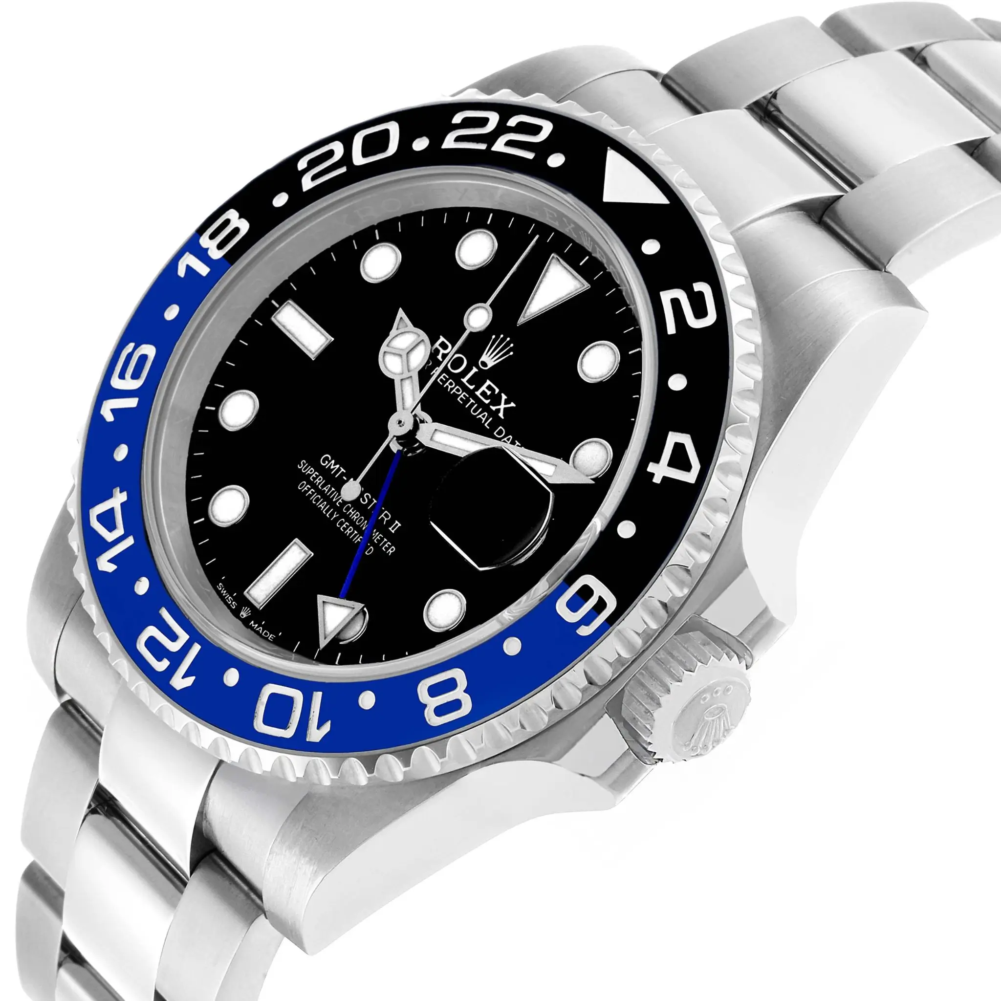 3 Side view of Rolex GMT-Master II Oyster 126710BLNR Super Clone with 40mm case
