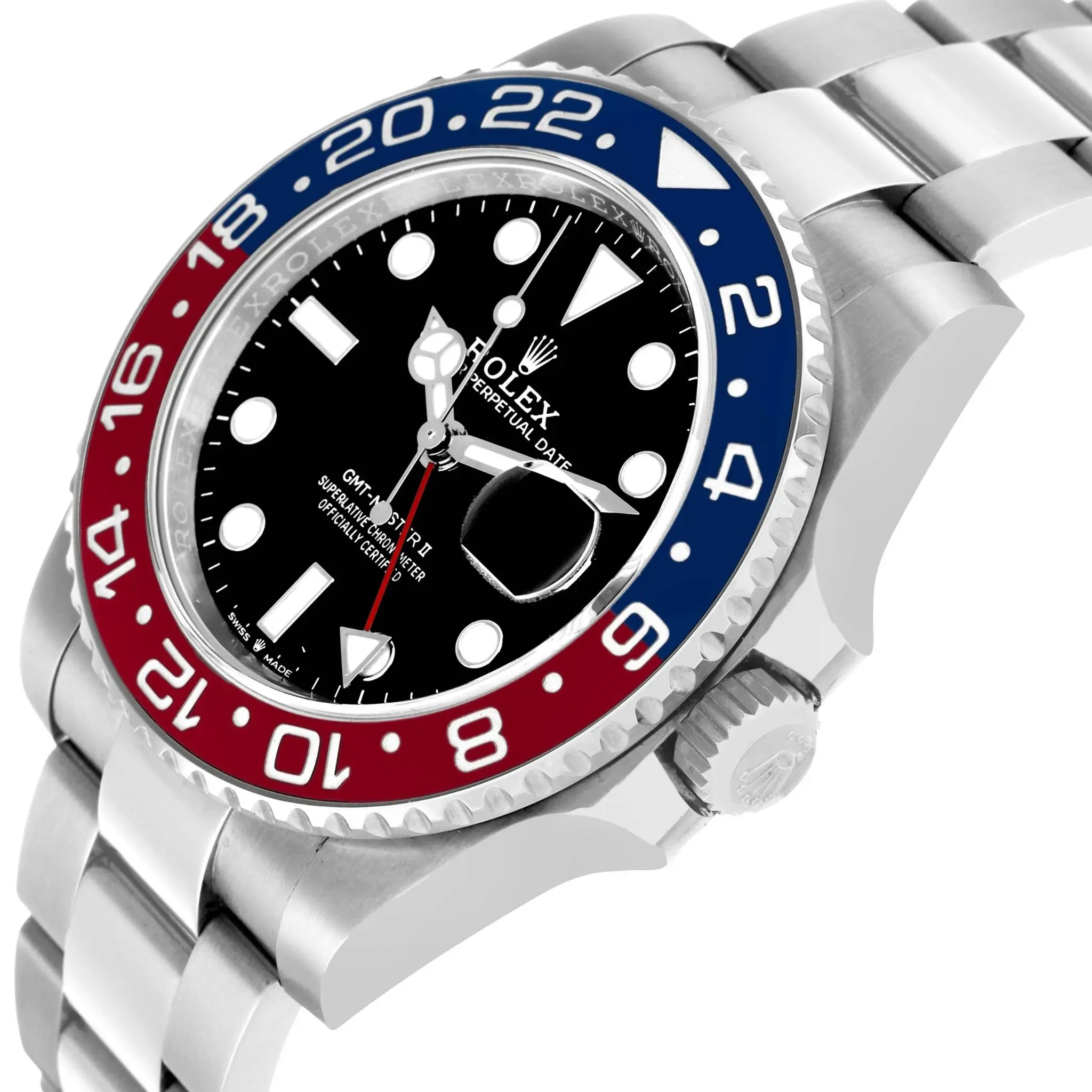 3 Side view of Rolex GMT-Master II Oyster 126710BLRO Super Clone with 40mm case