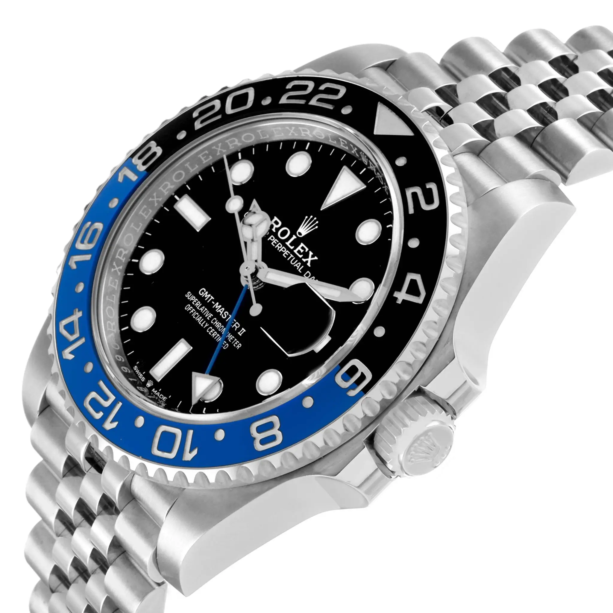 3 Side view of Rolex GMT-Master II Jubilee 126710BLNR Super Clone with 40mm case