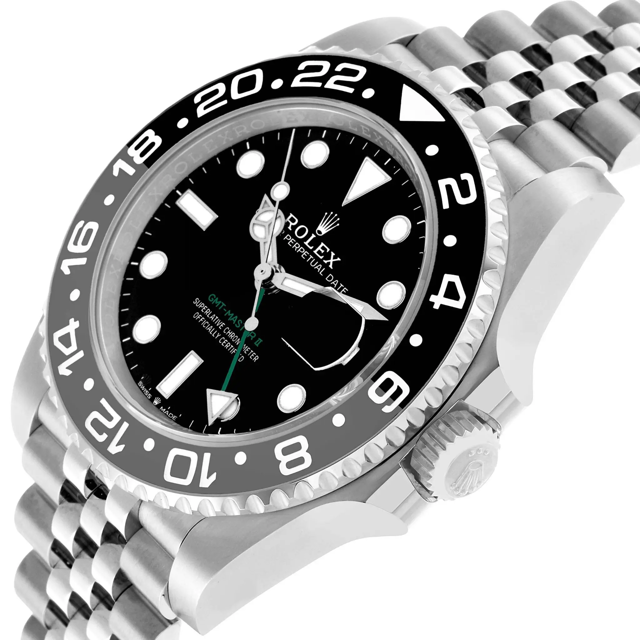 3 Side view of Rolex GMT-Master II Jubilee 126710GRNR Super Clone with 40mm case