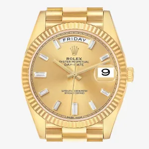 Side view of Rolex Day Date 228238 Super Clone with 40mm case