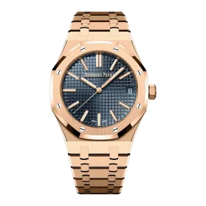 Audemars Piguet Royal Oak 15510OR.OO.1320OR.03 Selfwinding Rose Gold Blue Dial Super Clone 1:1 Replica Watch 41MM -【APS】Cal.4302 Movement